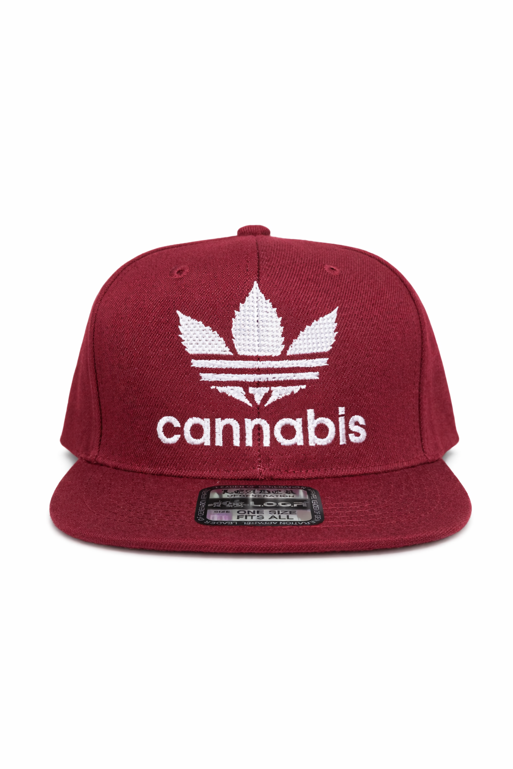 Custom embroidered maroon snapback