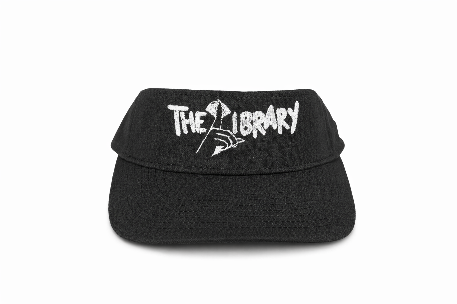 The Library embroidered visor